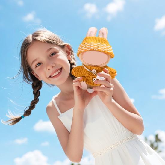 Doll Clothes Cute Sweater Hat Set for 17cm La Bubu Dolls Clothing Replacement Outfits for Theme Parties And Photo Shoots