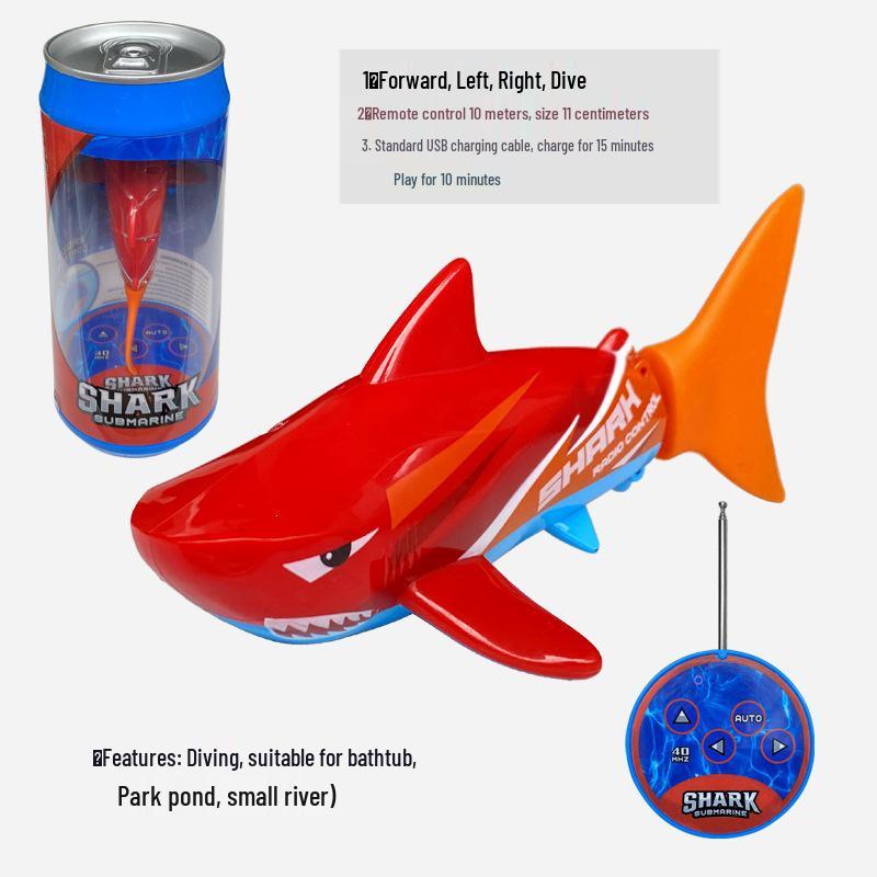 Rechargeable Mini Remote Control Submarine Toy for Kids Standard Charger with Remote Battery + Tool