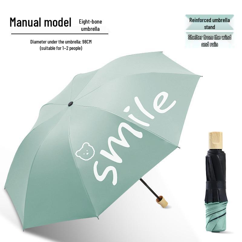 

Корейська чотириколірна квіткова складна парасолька для жінок - Сонцезахисна, сонцезахисна, анти-УФ, парасолька від дощу або сонця. Manual 55cm 8 Panels