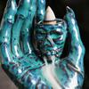Purple Sand Buddhist Incense Burner Creative Ghost Hand Indoor Home Decoration Reverse-flow Incense Burner Statue Sculpture Gift