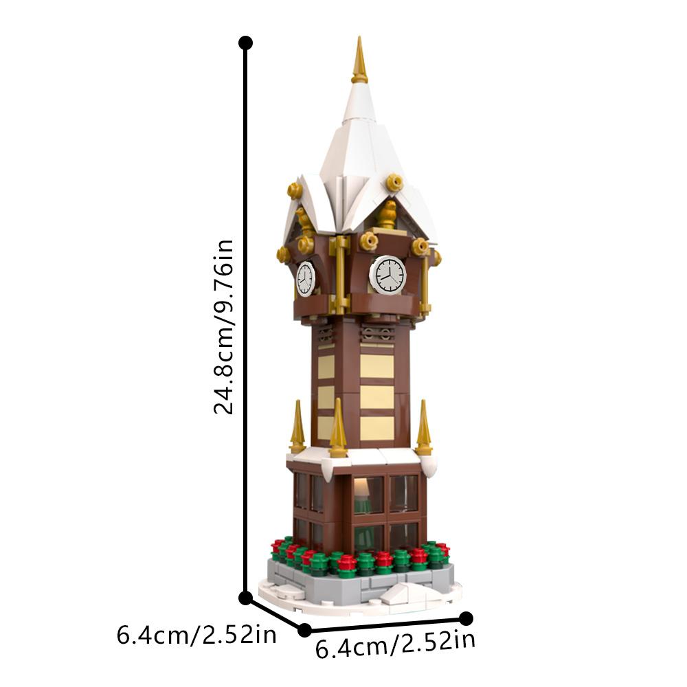 MOC Winter Countryside Christmas Decorate Building Block Set Christmas Cabin Coffee Cart Hot Drinks Christma series Kid Toy Gift