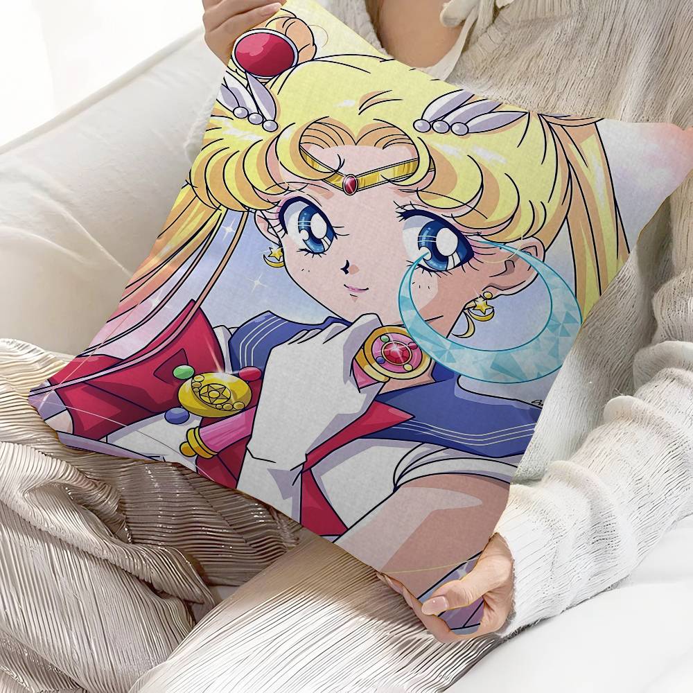 

Anime Girl S-Sailor Moon Personalized Pillow Cover Kids Bedroom Wild Party Decor Pillowcase Kid Birthday Shower Gift 12x12Inch