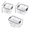 Divided Plastic Food Storage Containers Clear Organizers With Airtight Lids Seal Jar For Snacks, Dried Fruits Home Items