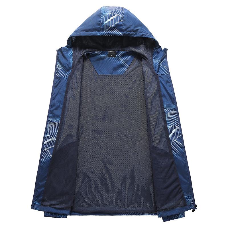 Men's Spring and Autumn Versatile Loose Thin Casual Hooded Windproof Sports Mountaineering Top