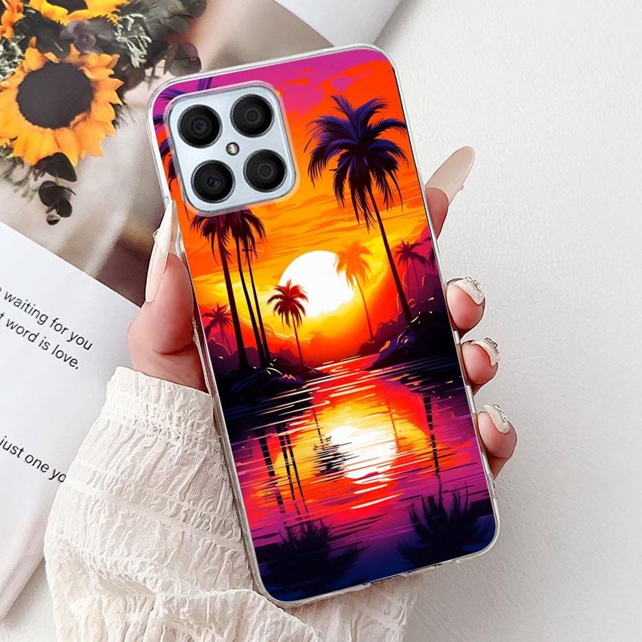 For Honor X8 4G Case Honor X8a X8b X8C Luxury Painted Cover Soft Silicone Case For Honor X8b X8a HonorX8C HonorX8 4G Fundas Bags