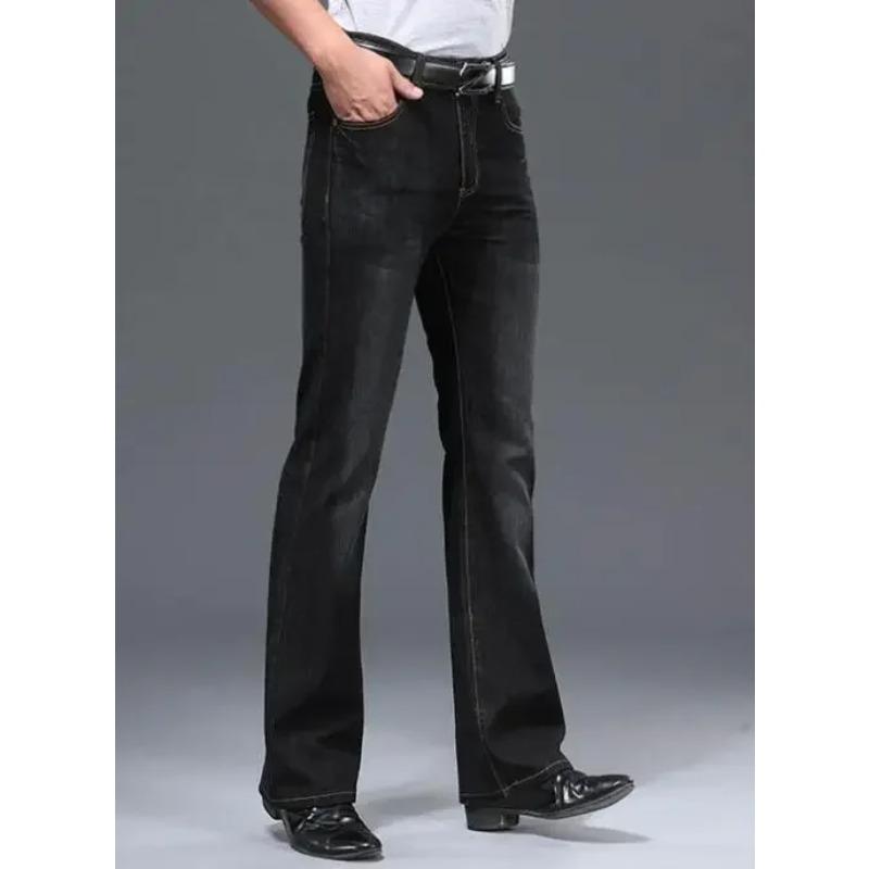 Men's Flared Pants Classic Flared Jeans Loose Leg Jean Boot Cut Trouser