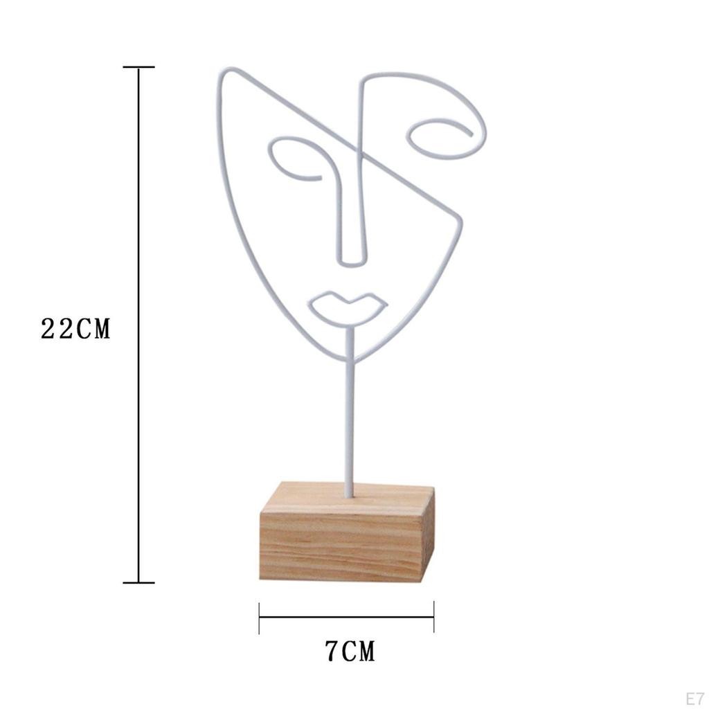 Abstract Human Face Sculpture - Contemporary Art Decor Piece