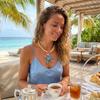 Lobster Enamel Crab Pendant Necklace Cute Bohemian Collarbone Chain  Beach