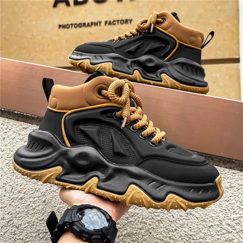 Platform Men's Sneakers Fashion Mens Casual Board Shoes Comfortable Wear-resistant Non-slip Male Running Shoes