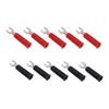 10Pcs 4mm U Y Type Electrical Crimp Terminals Insulated Fork Spade Wire Connectors for Banana Plug Multimeter