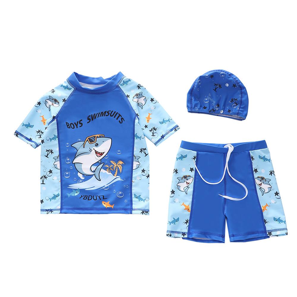 New Dinosaur & Shark Toddler Boys' Three-Piece Swimsuit Set