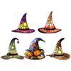 Witch Hat Stained Glass Suncatcher Window Hanging Decoration Halloween Gothic Glass Ornament for Window Home Kitchen
