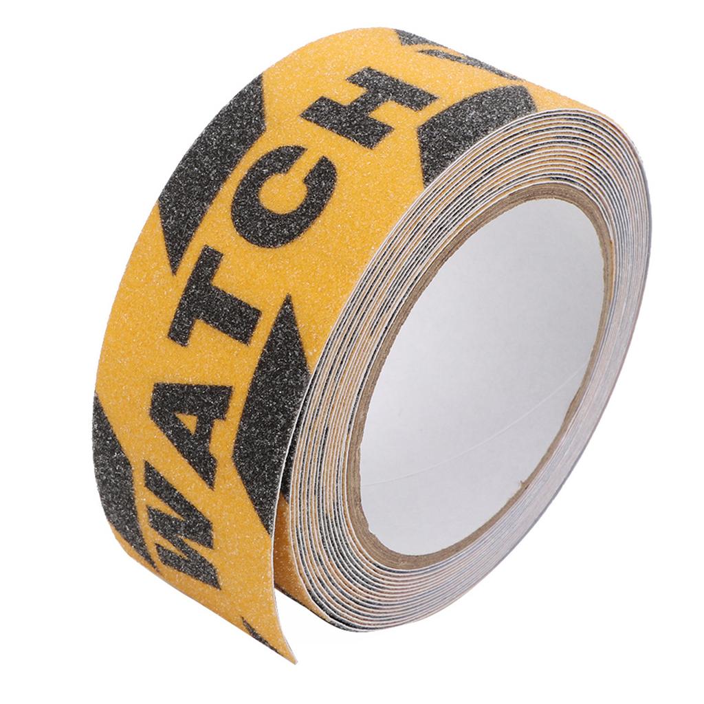 Watch Your Step Non Slip Tape Floor Stair Step Anti Slip Abrasive Safety PVC Tape 5m