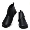 Fashion Italian Men Handmade Flat Designer Chelsea Business Dress Boots Brand Comfy Genuine Leather Shoes Fashion Classic Chelsea Boots