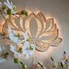 3D New Yoga Room Background Wall Night Light Lotus Flower Small Yoga Room Creative Lotus Atmosphere Night Light Led Home