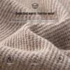 Hongdou Men's 100% Wool Half-High Collar Pullover Sweater