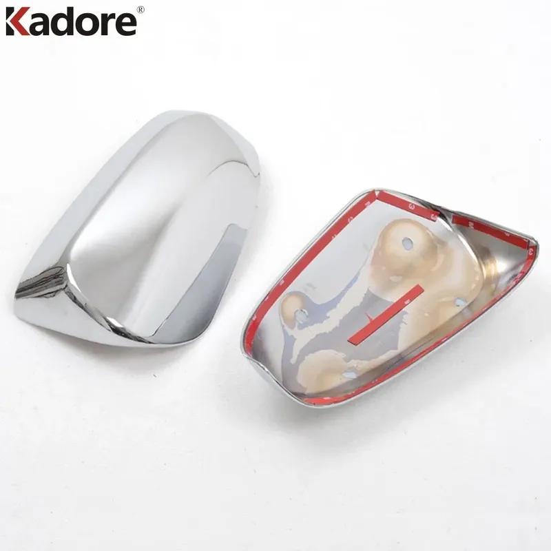 Rearview Mirror Cover Trim For Toyota Vios Yaris Sedan 2013 2014 2015 Chrome Car Exterior Door Side Wing Mirrors Cap Accessories
