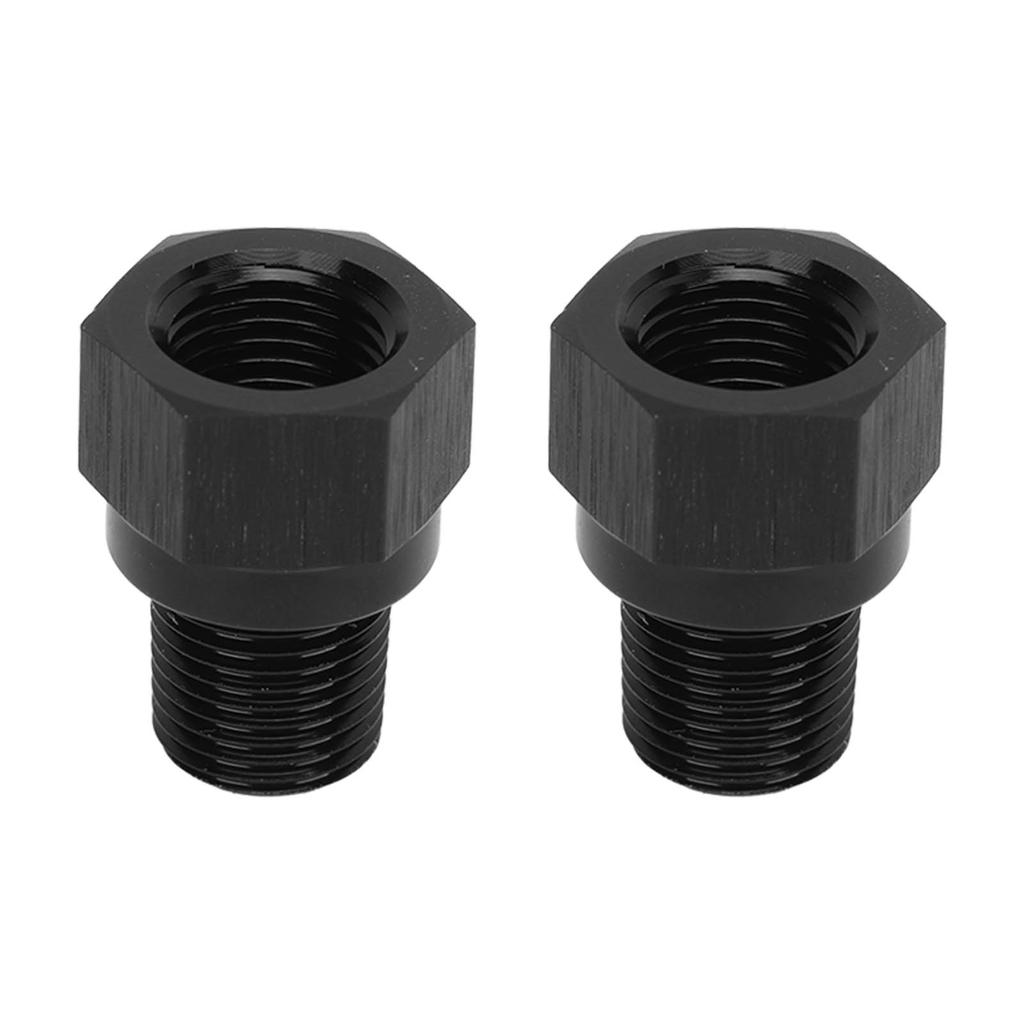 2Pcs 1 8in NPT Male to M10 X 1.0 Female Aluminum Alloy Oil Pressure Gauge Take Off Adapter for Vehicle