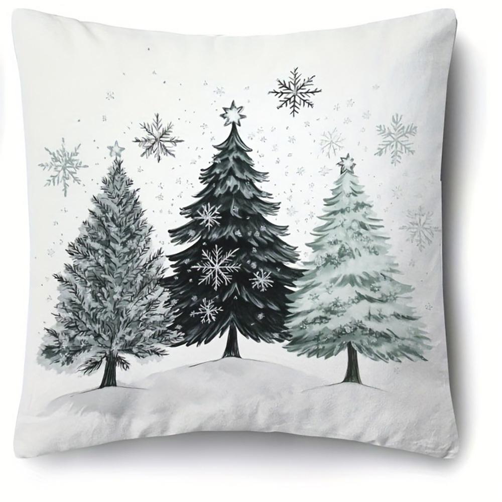 Christmas Pillow Covers: Vintage Truck, Merry Christmas, Hello Winter, and Snowy Trees Sofa Room Cushion Cover Home Decoration