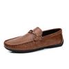 Fashion High Quality Leather Men Casual Shoes Comfortable Light Men Loafers Formal Men Dress Shoes Breathable Slip On Men Driving Shoes