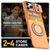 iPhone 17/18 Pro Max Case, Push-Window Card Holder, Anti-Drop Shell