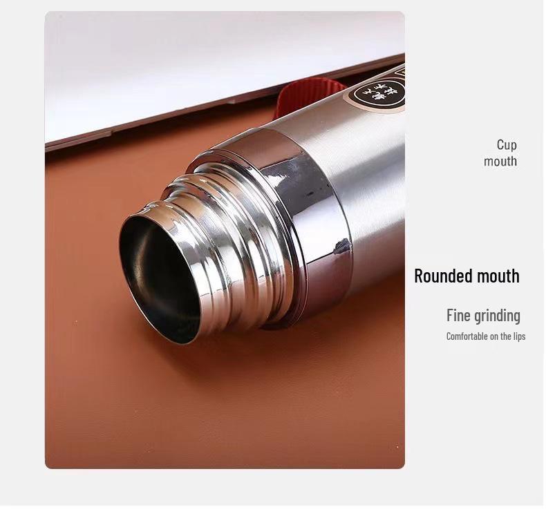 304 Stainless Steel Bullet Thermos 500ml with Lanyard, Insulated Engraved Water Cup for Business or Office Gift