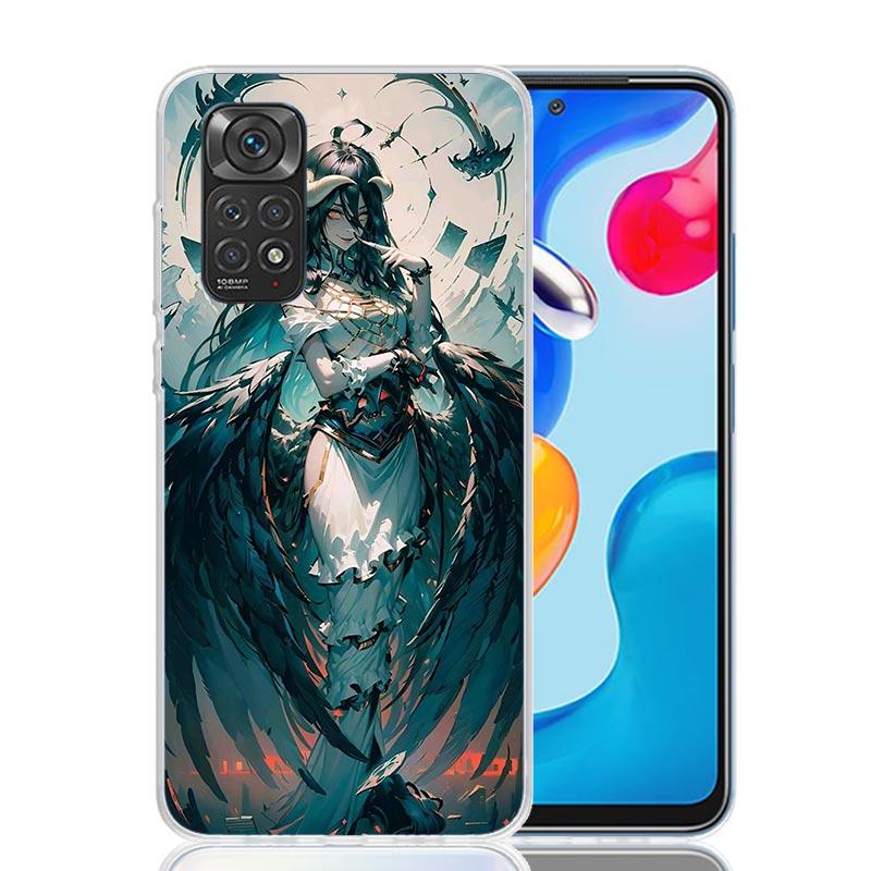 Albedo Overlord Anime Phone Case For Xiaomi Redmi Note 15 14 13 12S 12 Pro Plus 11S 11E 11 11T 10S 10 Art Soft Pattern Cover Red