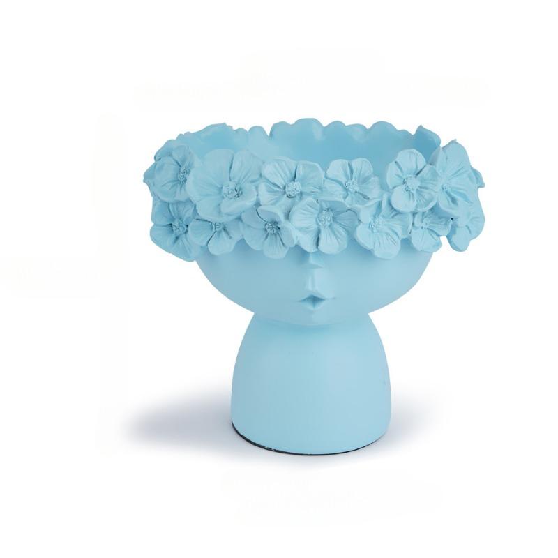 

1PC Marilyn Monroe Vase Creative Succulent Flower Pot Ornament Nordic Living Room Home Decoration Blue
