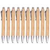 10x/Set 0.5mm Writing Pen Retractable Ballpoint Pen Bamboo Pen Journaling Pen