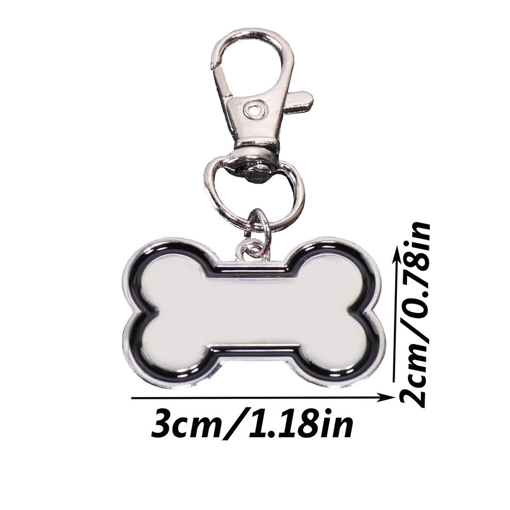 Personalized Custom Name Dog Tag Bone Shape Laser Engraving Text Pets Tag Anti-lost Pendant Number Customized Text Dog Tags