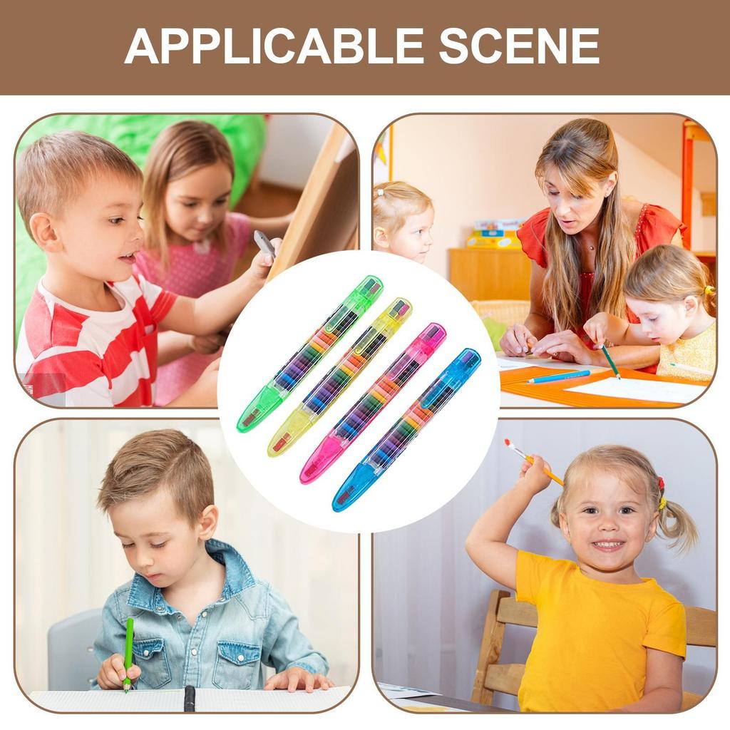 Cute Kawaii Crayons Oil Pastel Colored Graffiti Pen for Kids Painting Drawing Supplies Student Stationery 20 Colors