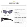 Occhiali da Sole Oversize Senza Montatura Y2K Donna Uomo Trendy Avvolgenti Occhiali da Sole Punk Monopezzo Occhiali Sportivi Occhiali da Sole Ombre Eyewear