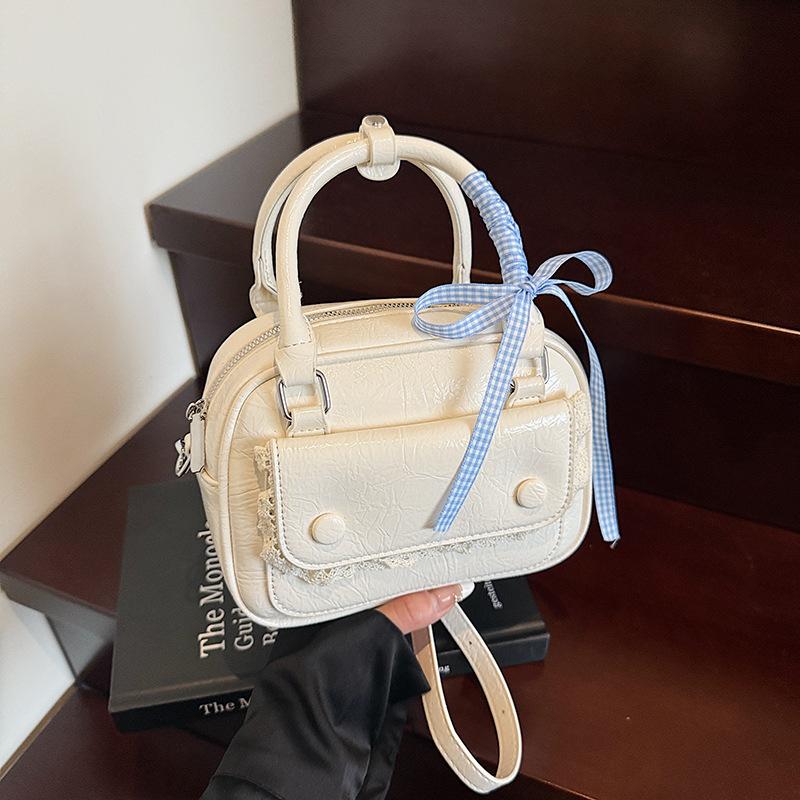 

Премиальная сумка 2025 лето новая мода универсальная на плечо кроссбоди сумка-боулинг 20*8*15