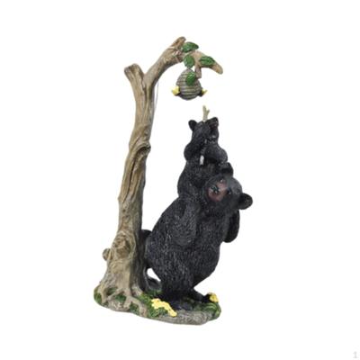 Schwarze Bärenfigur als Dekoration für Haus und Garten