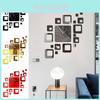 Large 3d Diy Wall Clock Mirror Surface Sticker Art Design For Modern Home And Office Decor
