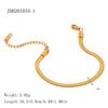 18K Gold Plated Stainless Steel Layered Bracelet Set: Miami Cuban Chain, Bangle, Flat Snake Design for Women
