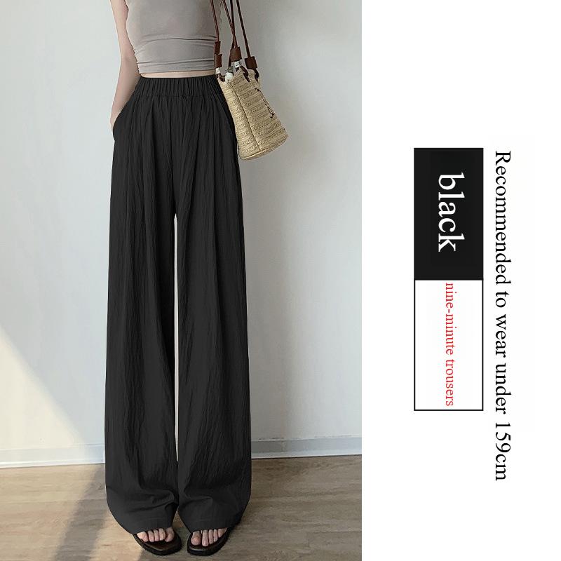 

GMXIA Женские модные повседневные брюки с однотонным принтом и высокой талией и капри L чёрный