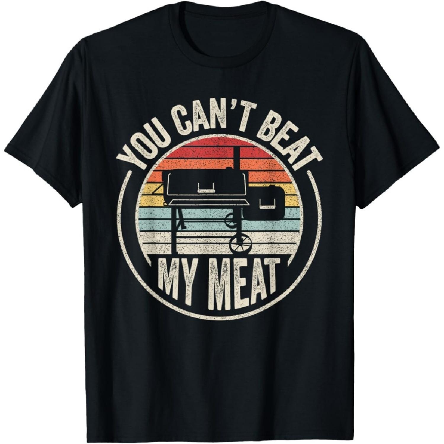 BBQ Grilling Smoking Retro Vintage You Can t Beat My Meat T-Shirt(1) S