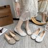 Mode Frühling Damen Schuhe Slipper Atmungsaktive Flache Schuhe Runde Zehenpartie Mary Janes Niedriger Absatz Lässiges Schuhwerk Bequeme Sandalen Damenschuhe