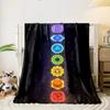 Chakra Pattern Blanket Bedroom Blanket for Livingroom Couch Lunch Break Soft Throw for Friend's Festival Gift