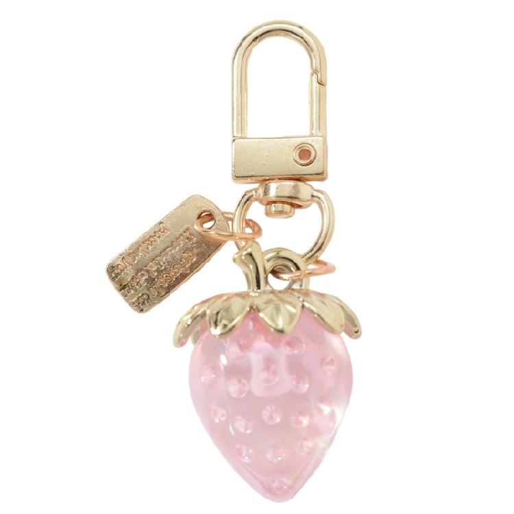 

Fruit Inspire Keychain Lovely Strawberry Charm Ornament Practical Resin Craft for Teens and Adults рожевий