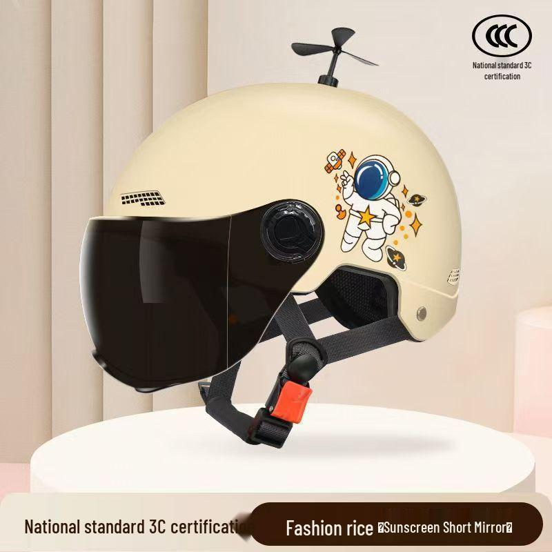 Adjustable 3C Electric Bike Helmet: Lightweight, Cute Design for Men & Women, All-Season Sun Protection