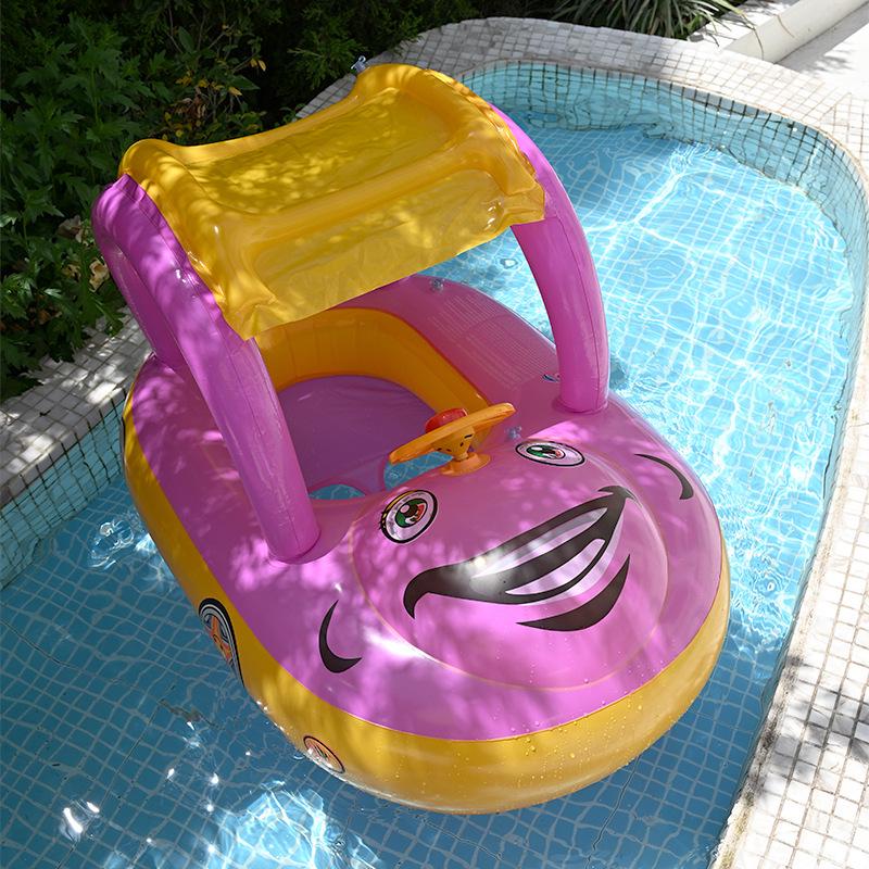 Inflatable Kids' Car Seat Pool Float with Sunshade