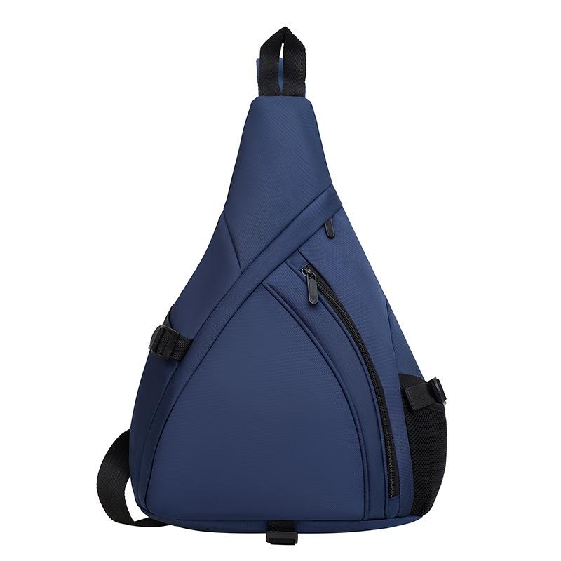 Casual Fashion New Breast Bag Simple Solid Color Large Capacity Cycling Backpack Outdoor Work Commuting Travel Messenger Men's Bag