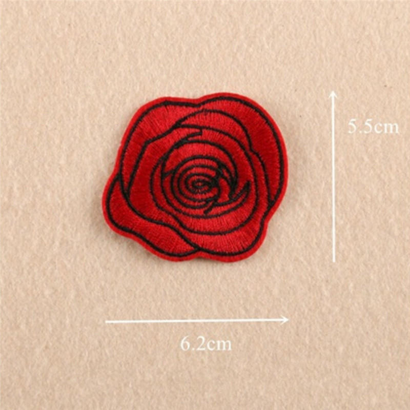 11Pcs Embroidery Rose Flower Sew Iron On Patch On Badge Bag Jeans Applique Craft