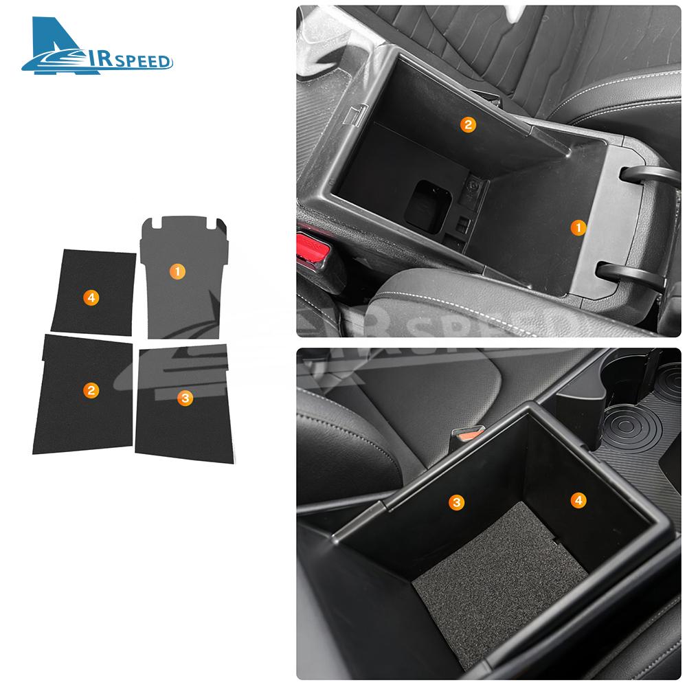 TOP Suede Armrest Storage Box Center Console Tray Holder Sticker for Kia Sportage NQ5 2022 2023 2024 2025 Interior Accessories