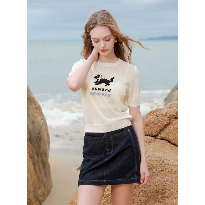 

Sancai 2025 Summer Puppy & Bow Knit Top XL