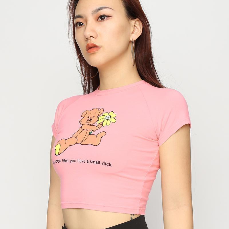Cheeky Crop Top Teddy Pink Pastel Other Erotic Clothing