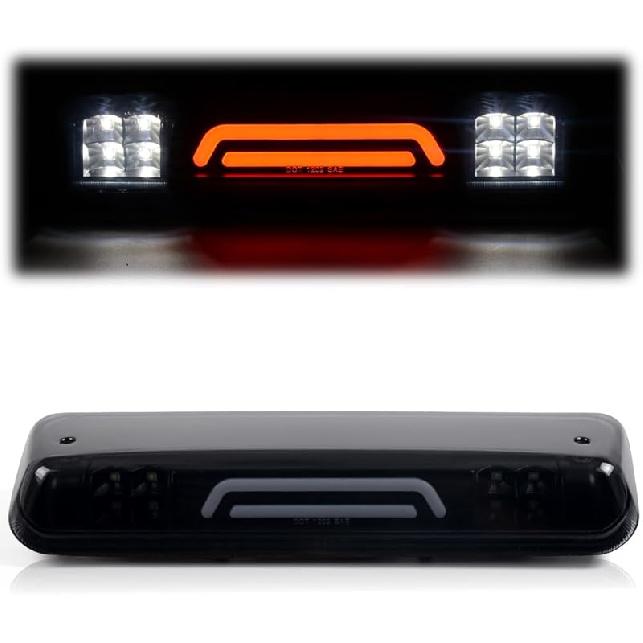 PIT66 3Rd Brake Light Compatible With 2004-2008 Ford F150 High Mount Center Rear Roof Third Cargo Light Parking Light Halogen Clear/Red Lens Tercera