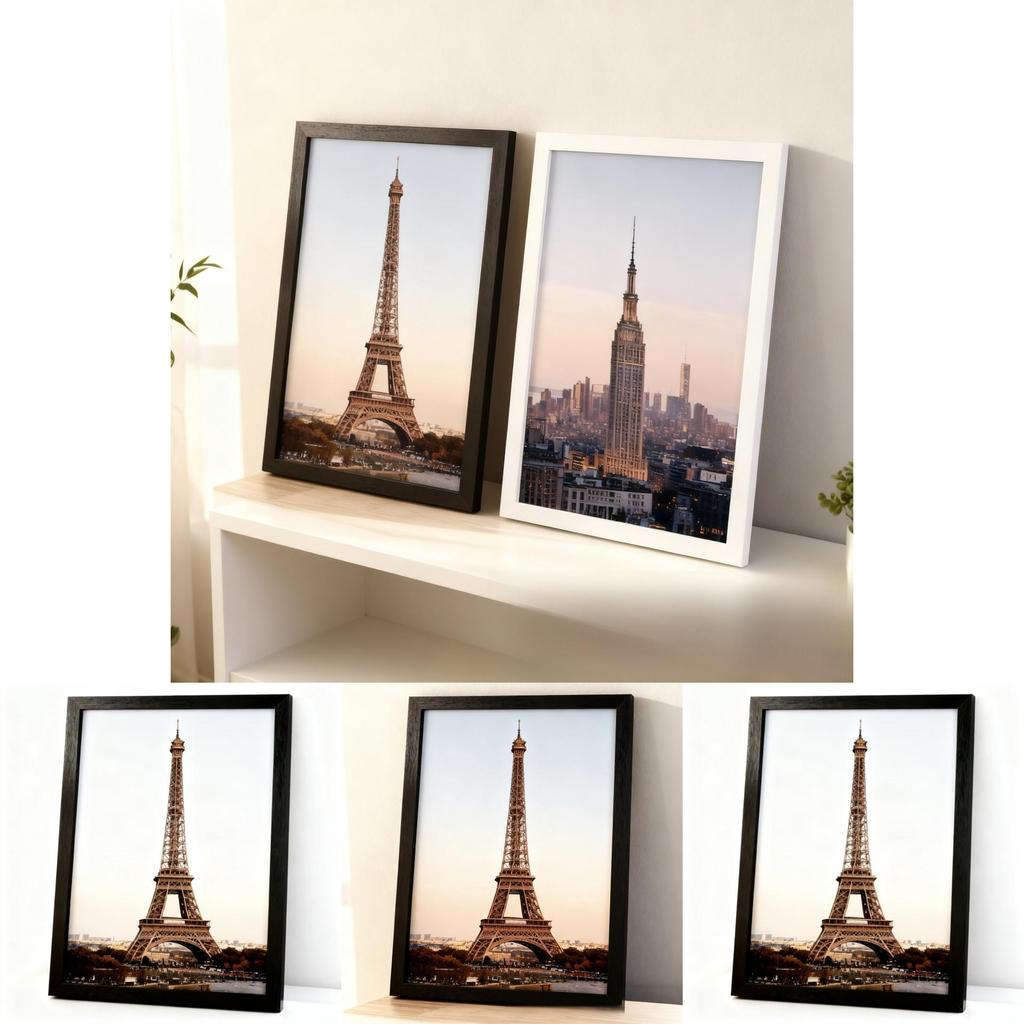 Modern Minimalist Photo Frame With Handmade Wood Finish For Living Room Wall Decor